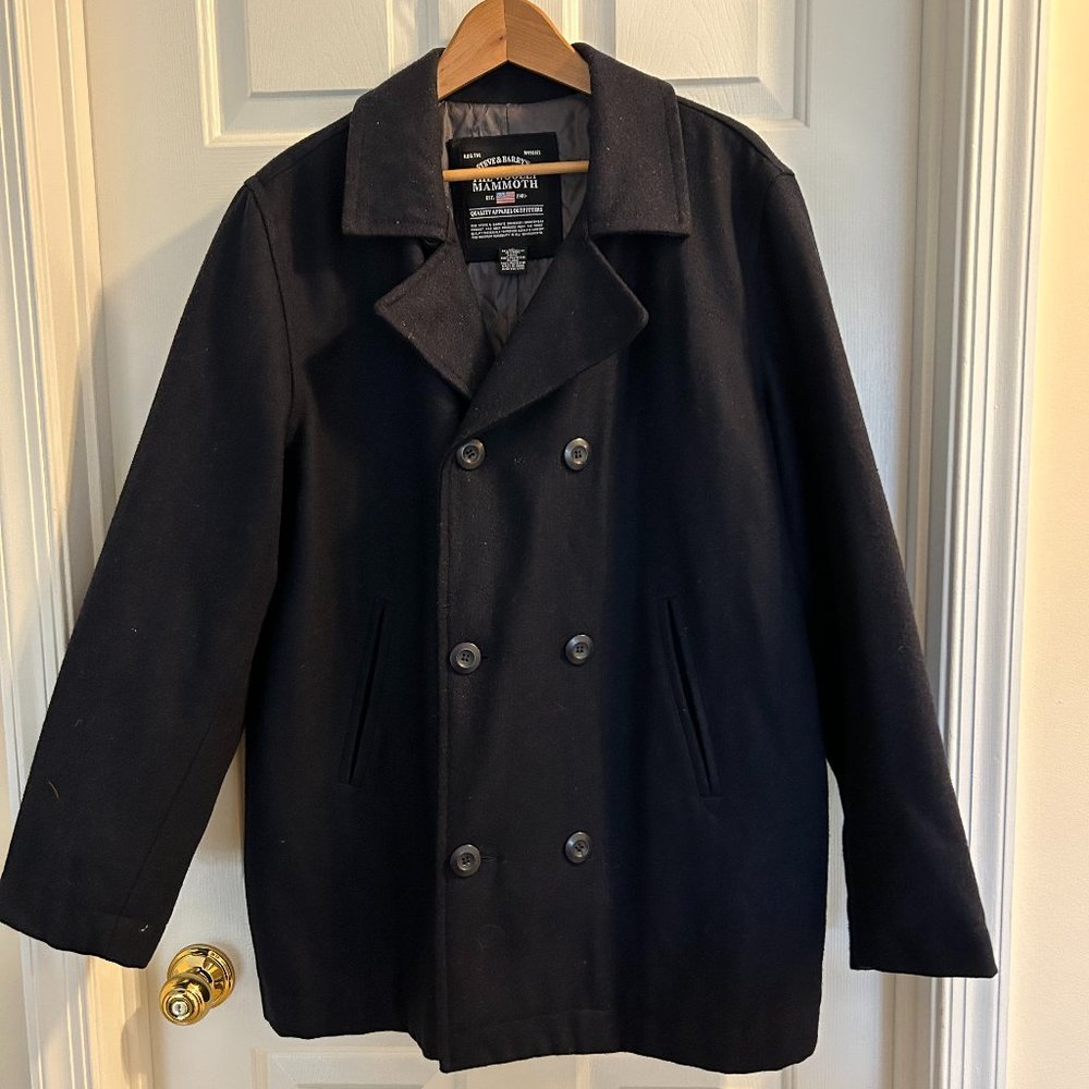 Large Double Breasted Vintage Wool Coat